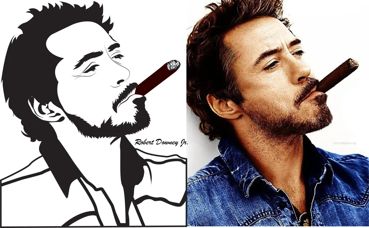 do vector line art of your object or portrait 