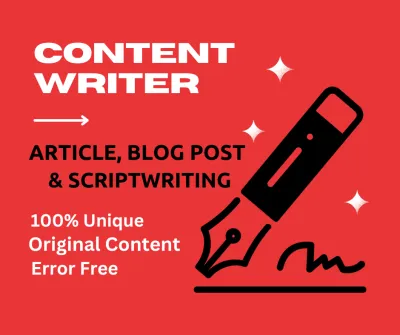 write Bulk Articles and Blog Posts, WordPress blogs and Scriptwriting !
