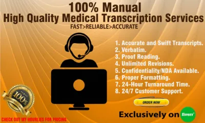 I will deliver as accurate as possible transcription