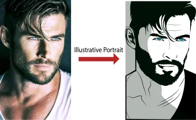 do vector line art of your object or portrait 