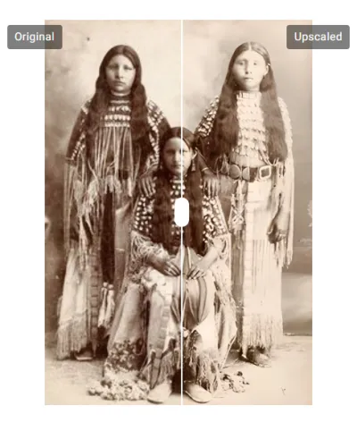 upscales low quality images and photos